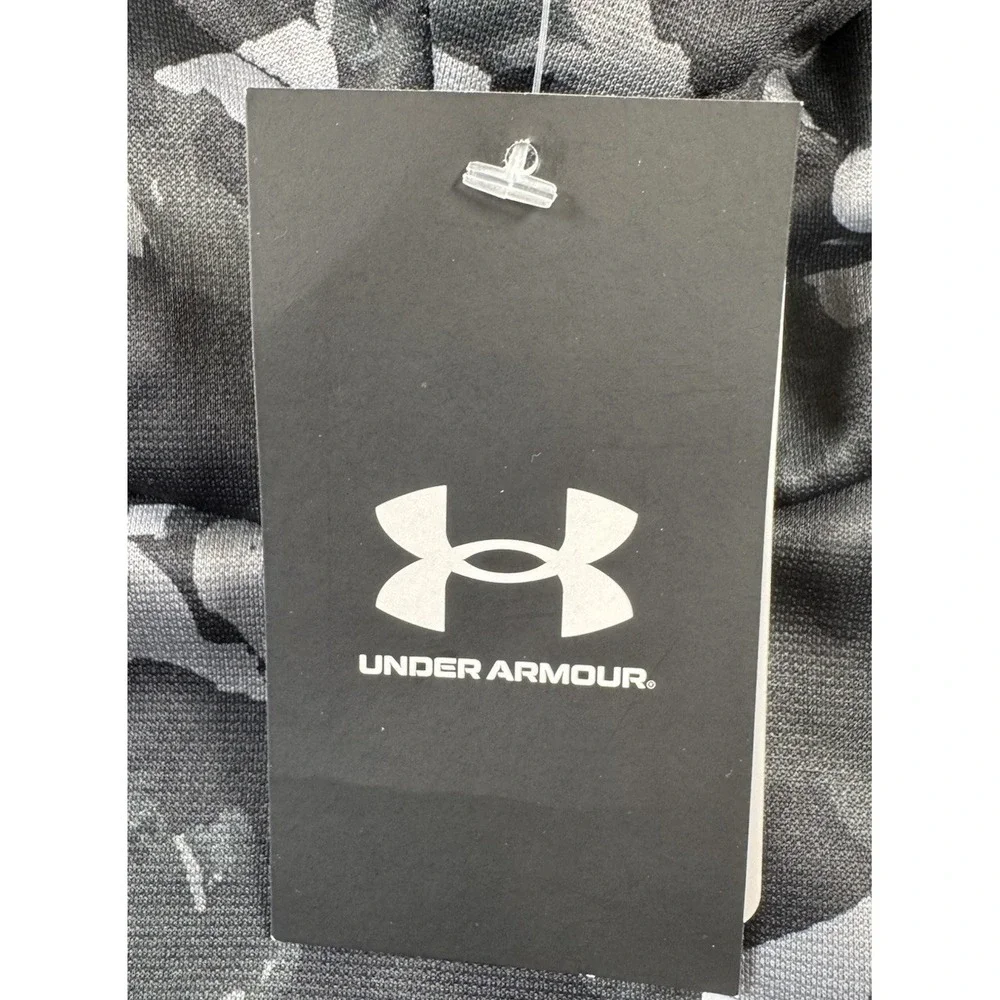 NEW Under Armour Boys Fleece Hoodie Sweatshirt Black Camo Logo Youth Small - Picture 4 of 5